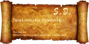Spalovszky Dominik névjegykártya