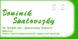 dominik spalovszky business card